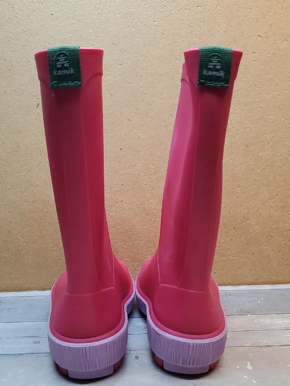Kamik Stomp Waterproof Rose Pink Rain Boots Size 13